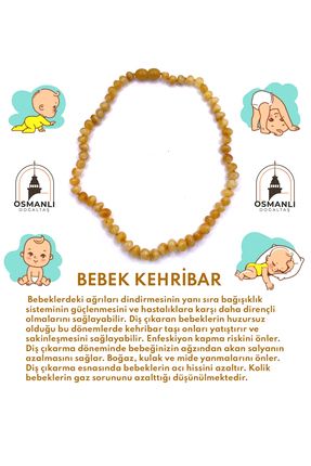 Sertifikalı Bebek Kehribar Diş Çıkarma Kolyesi (33-35 CM)