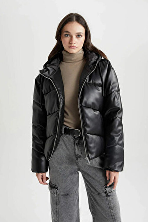 A0804AX/BK27 Defacto Kadın Mont BLACK 24K801001040
