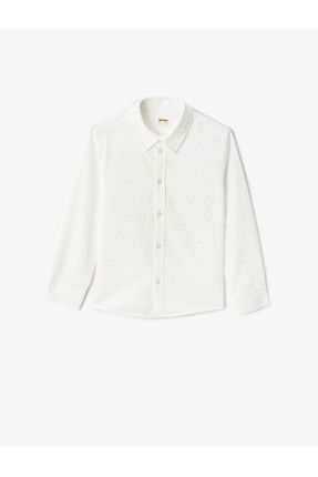Basic Gömlek Uzun Kollu Mini Puantiye Detaylı