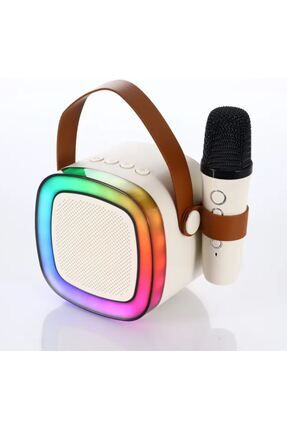 Taşınabilir Bluetooth Hoparlör Kablosuz Mikrofon Karaoke Yeni Nesil Güçlü Ses Mini Ses Sistemi