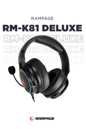 Rm-k81 Deluxe 7.1 Bluetooth Rgb Şarjlı Oyuncu Mikrofonlu Kulaklık