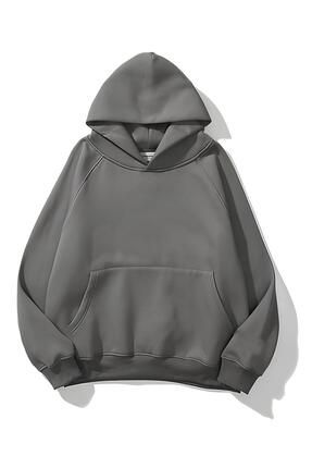 Unisex Antrasit Basic Sweatshirt Hoodie