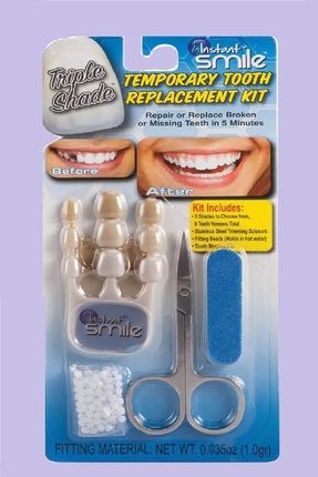 Davet Hazırlığı Takma Diş Yapma Seti Boncuk Yapışkan Diş Gülümseme XLD201