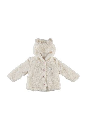 Kız Bebek Kapüşonlu Pelüş Ceket