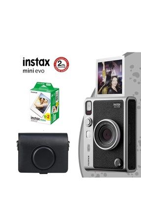 Instax Mini Evo Siyah Fotoğraf Makinesi Çantalı 20'li Film Hediye Seti 1