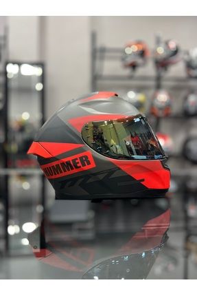 Helmets Hummer Quo B15 Mat Red Şeffaf Vizörlü