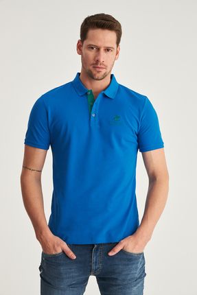 Denim polo top club