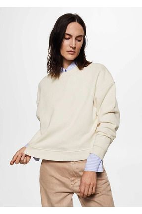 MANGO Ekru Kad n Sweatshirt 37065955 Fiyat Yorumlar Trendyol