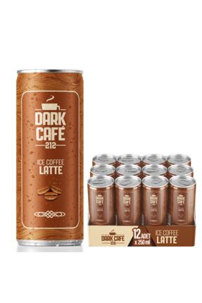 Dark Café 212, Soğuk Kahve, Latte, 250 ml (12'Lİ PAKET, 12 ADET X 250 ML)
