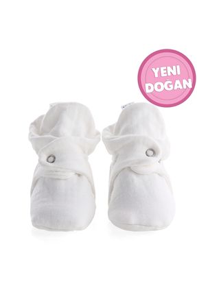 Organik Pamuk Müslin Bebek Patiği, Yenidoğan Pandufu,krem