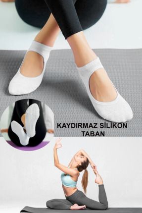 Pilates Ve Yoga Çorabı Kaydırmaz Tabanlı Pilates Çorabı Yoga Çorabı Plates Çorabı Dans Çorabı