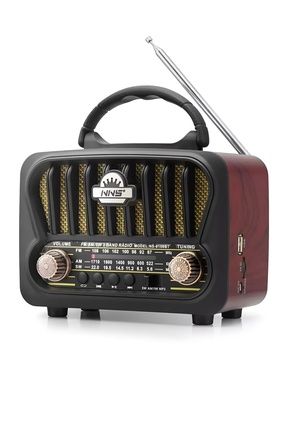 Ns-09 Nostaljik Mini Radyo,tws Destekli.radyo Müzik Kutusu-radyo Müzik Çalar.18650 Li Pil NS810