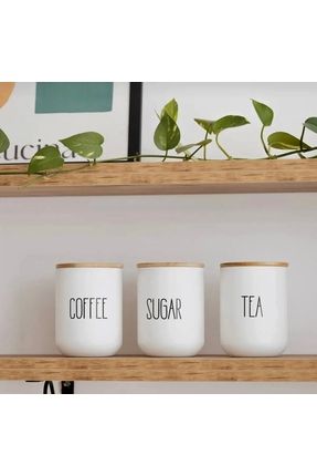 3’lü 800 ml Tea/coffee/sugar Kavanoz Seti Çay Kahve Şeker Kavanoz Set 160381090940