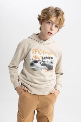 Erkek Çocuk Regular Fit Kapüşonlu Sweatshirt