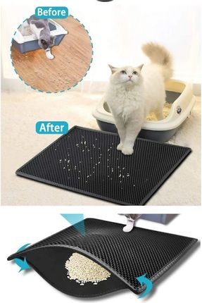 Elekli Kedi Tuvalet Önü Paspası Kedi Kumu Paspası Elekli Kum Toplayıcı Kedi Halısı