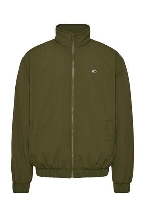 Tommy hilfiger olive green bomber jacket hot sale