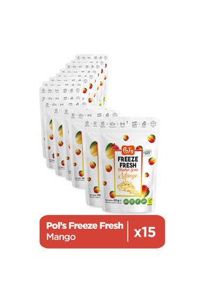 Freeze Fresh Mango 20 G X 15 Adet Freeze Dry Dondurularak Kurutulmuş Meyve