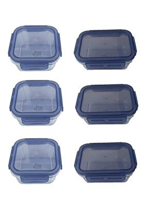 pasabahce kilitli cam saklama kabi sizdirmaz 6 li mavi contali fiyati yorumlari trendyol