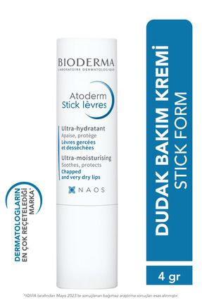 Atoderm Lip Stick Besleyici, E Vitamini ve Shea Yağı İçeren Nemlendirici Dudak Bakım Kremi 4 gr