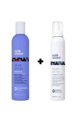 Milk Shake Silver Shine Mor Tonlama Şampuanı 300ml + Durulanmayan Köpük 200 Ml