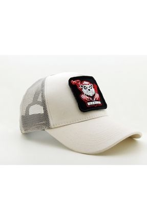 Trucker (NAKIŞ) Panda Titas Logolu Unisex Beyaz Şapka (CAP)