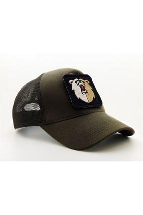 Trucker (NAKIŞ) BEAR Logolu Unisex Haki Şapka (CAP)