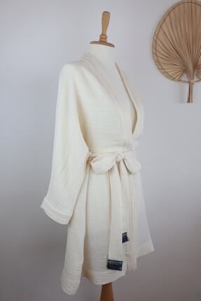 Kimono Bornoz Butik Tasarım Kaliteli Pamuk Kumaş