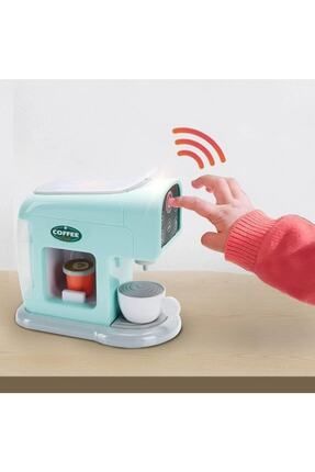 Çocuk Sesli Ve Işıklı Kapsül Kahve Makinesi Eğlenceli Evcilik