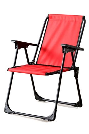 Lüx Katlanır Kamp Sandalyesi - Kırmızı