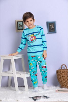 %100 Pamuk Erkek Çocuk Pijama Takımı - Sesa Kids