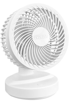 Efn-508 Beyaz Şarj Edilebilir 3 Kademeli Usb Fan Vantilatör Sessiz Masaüstü Vantilatör Fan