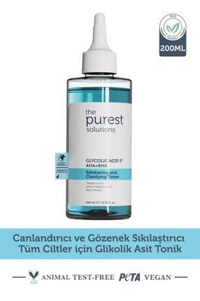 Canlandırıcı Ve Gözenek Sıkılaştırıcı Tüm Ciltler Glikolik Asit Tonik 200Ml