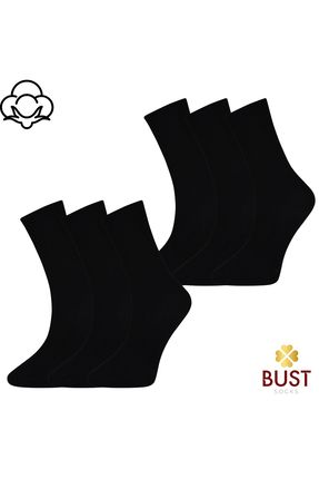 6 Çift Yazlık Pamuklu Erkek Siyah Soket Çorap
