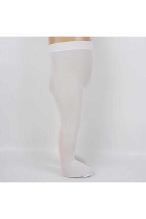 Bebek Beyaz Mikro 50 Düz Mus Külotlu Çorap