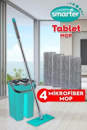 Tablet Mop 4 Adet Mikrofiber Mop Paspas Temizlik Seti
