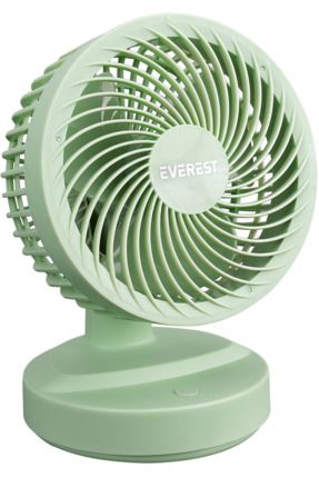 Efn-508 Yeşil Şarj Edilebilir 3 Kademeli Usb Fan Vantilatör Sessiz Masaüstü Şarjlı Usb Fan