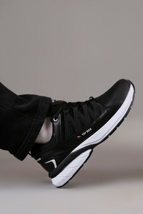 Unisex Siyah-Beyaz Ortapedik Günlük Yürüyüş Ayakkabısı