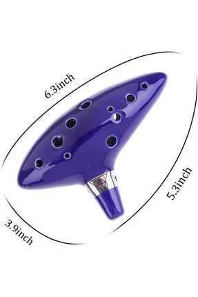 valkyrie Ocarina 12 Delik Ocarina Seramik Alto C Ocarina Fl t Mavi