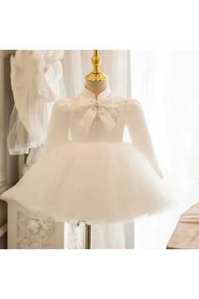 kız çocuk elbise lolita elbise prenses elbise uzun kollu yay düğün balo elbis