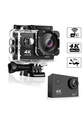Cmr ACT-02 Kumandalı aksiyon kamera Pro Ultra HD 4K LCD ekran su geçirmez kask DV Video