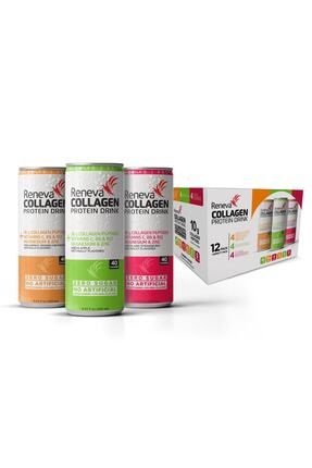 Collagen Vitaminli, Doğal Aromalı Protein Içecek, Karma Paket, 12 Adet