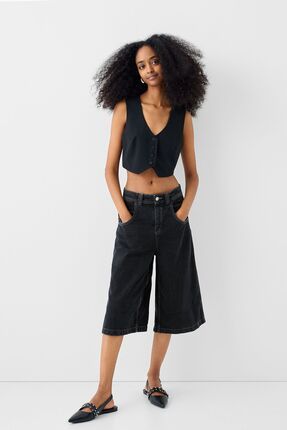 Bershka Fitilli kuma baggy bermuda ort Fiyat Yorumlar Trendyol
