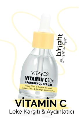 C Vitamini %10 Ve Panthenol Cilt Tonu Eşitleyici Leke Karşıtı Aydınlatıcı Nemlendirici Cilt Serumu