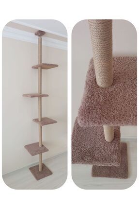 Kedi Tırmalama / Kedi Tırmanma Kulesi - Bej / 260 Cm