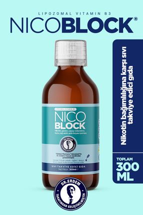 Nicoblock Lipozomal Vitamin B3 Sigara Bırakmaya Yardımcı Nikotin Içermeyen Gıda Takviyesi