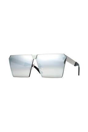 UV400 Korumalı Gümüş Çerçeve Gümüş Aynalı Cam Snowboard/Kayak Gözlüğü