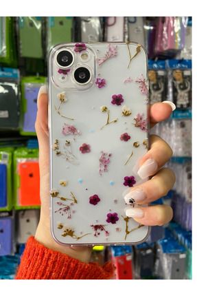 Iphone 13 Ve 14 Uyumlu Çiçek Baskılı Kamera Korumalı Kılıf