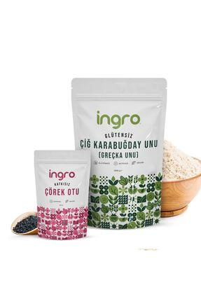 Ingro Glutensiz Çiğ Karabuğday Unu (GREÇKA UNU) Ve Çörekotu 100gr