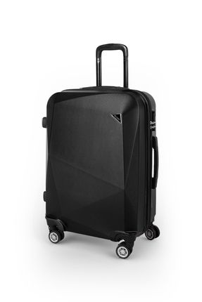 Elmas Model Siyah Renk Orta Boy Valiz Bavul