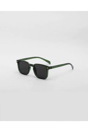 Siyah Cam Yeşil Çerçeve Unisex Gözlük